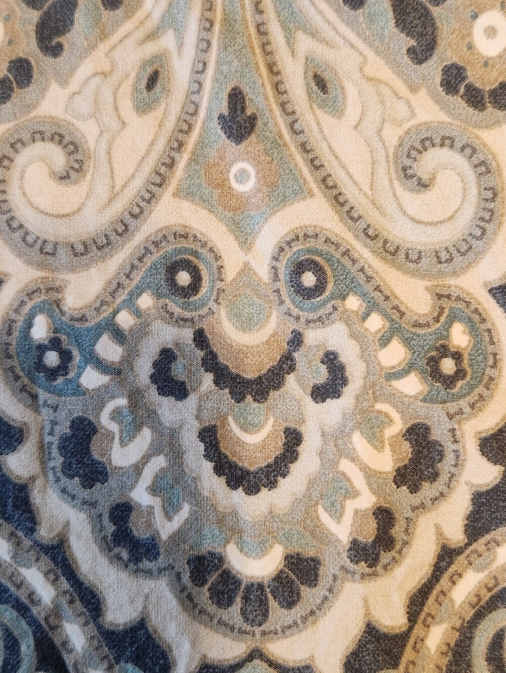 Pottery Barn Mackenna Paisley Queen Duvet Cotton Cover Bedspread Vtg Wit 2 Sham